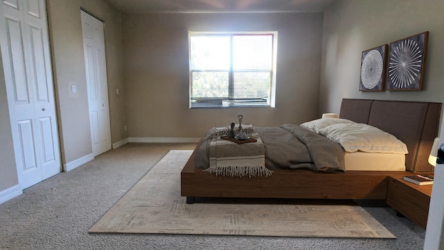 view of carpeted bedroom