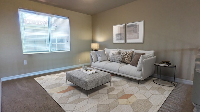 view of carpeted living room