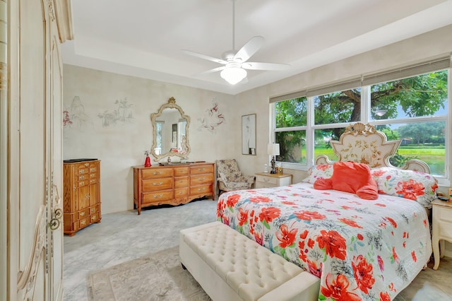 bedroom featuring a ceiling fan