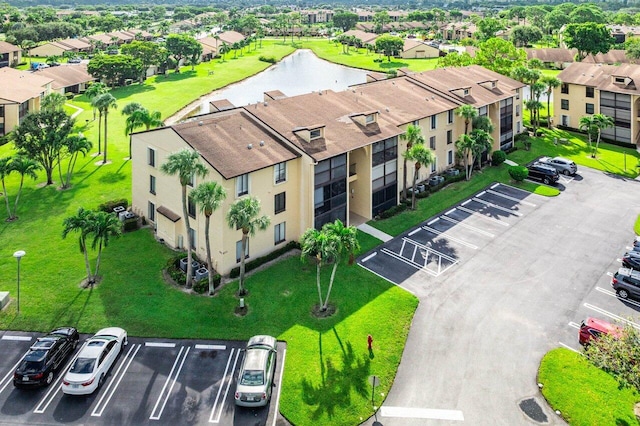 aerial view with a residential view