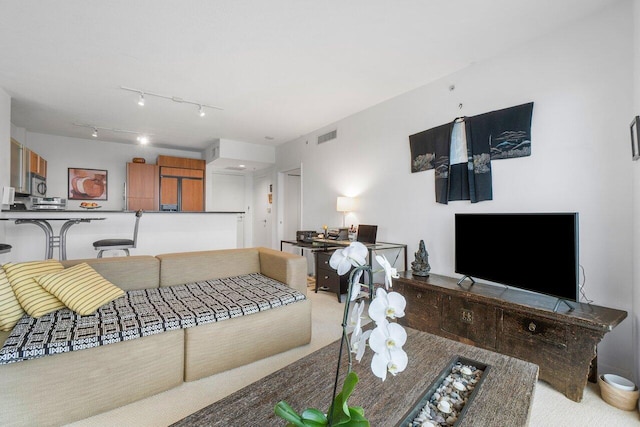 view of carpeted living room