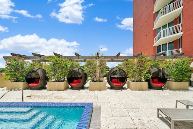 view of pool with a patio