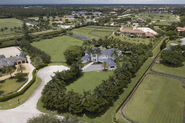 aerial view featuring a rural view