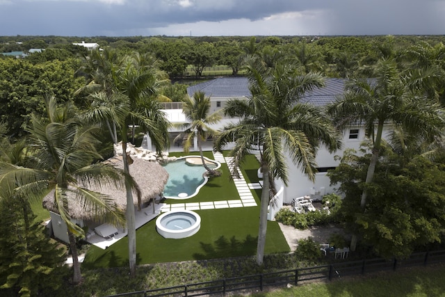 birds eye view of property