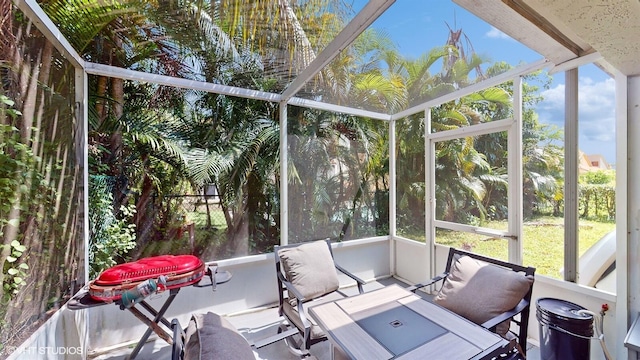 view of sunroom / solarium