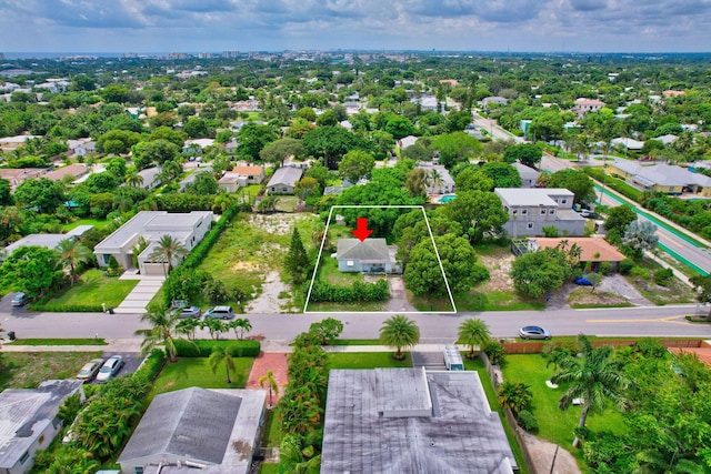 drone / aerial view featuring a residential view