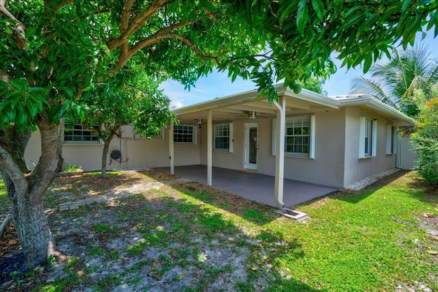 view of front of house with a patio area