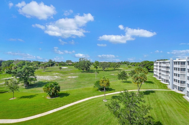 view of community featuring a lawn