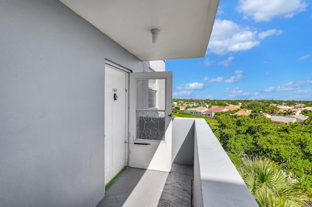 view of balcony