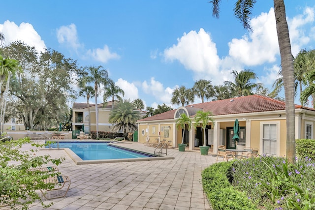 view of pool with a patio area