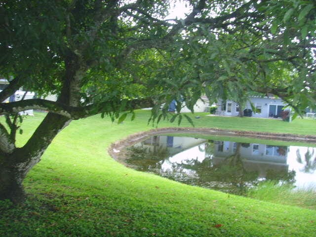 view of home's community with a lawn and a water view