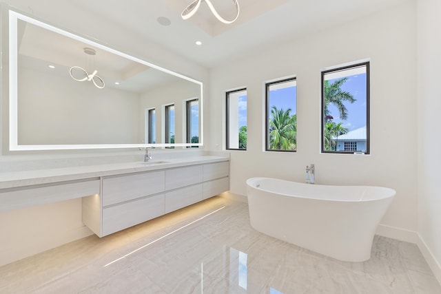 bathroom featuring a bathtub and vanity