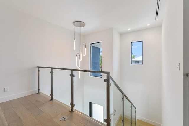 hall featuring light hardwood / wood-style flooring