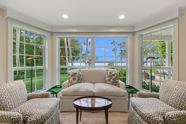 sunroom with plenty of natural light