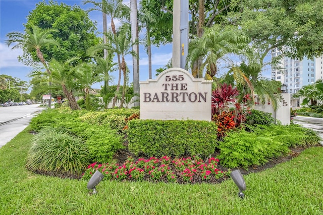 view of community sign