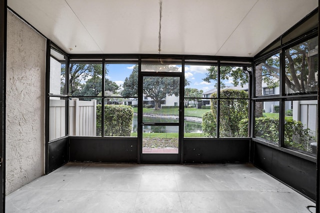 4820 NW 22nd St Unit 4134, Coconut Creek, FL 33063 - unfurnished sunroom with a water view