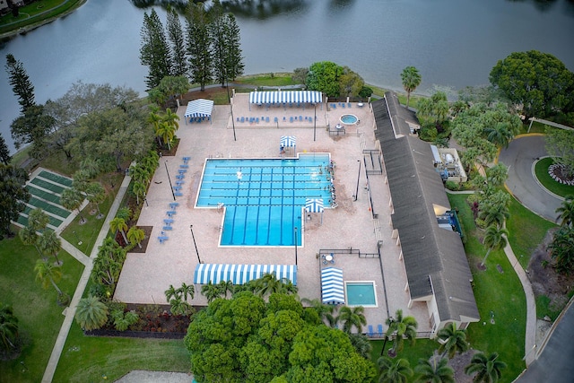 4820 NW 22nd St Unit 4134, Coconut Creek, FL 33063 - aerial view of property and surrounding area with a pool area and a nearby body of water
