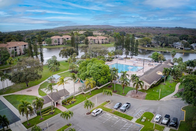 4820 NW 22nd St Unit 4134, Coconut Creek, FL 33063 - aerial view of property and surrounding area featuring a large body of water and a pool area
