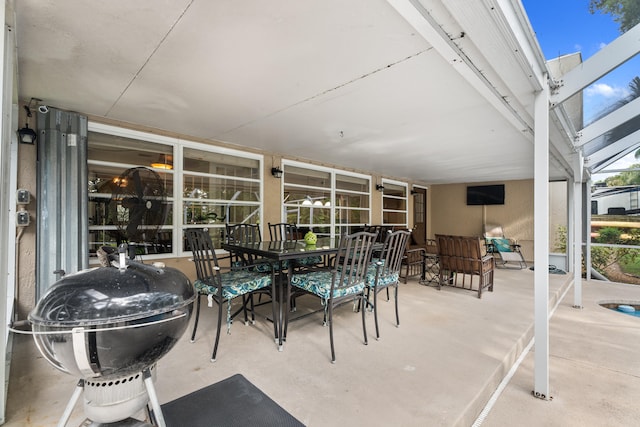 view of patio / terrace featuring grilling area