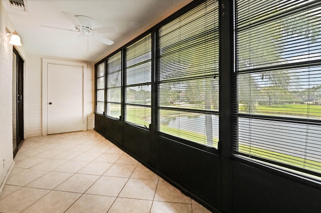 interior space with light tile patterned flooring