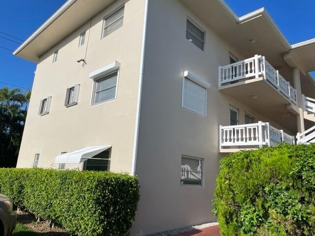 view of home's exterior featuring a balcony