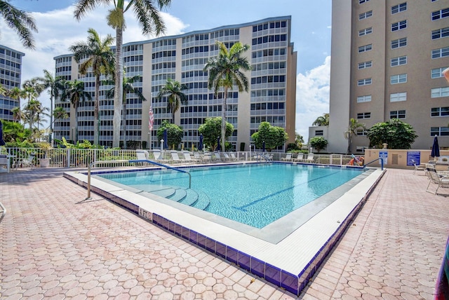 view of pool with a patio