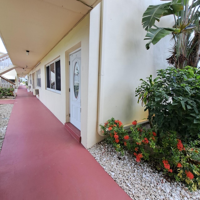 property entrance with a porch