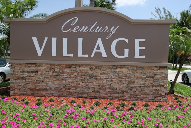 view of community sign