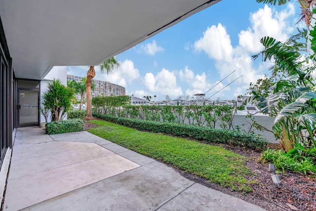 view of yard with a patio