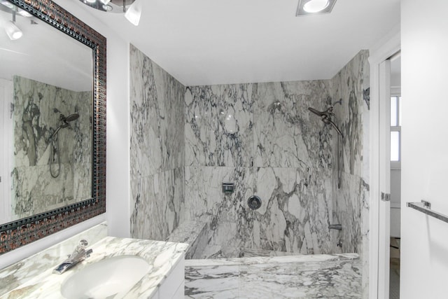 3475 S Ocean Blvd Unit 2160, Palm Beach, FL 33480 - full bathroom with a marble finish shower and vanity