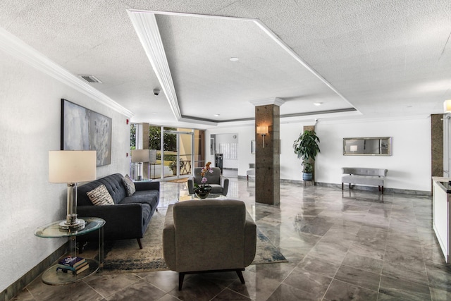 3475 S Ocean Blvd Unit 2160, Palm Beach, FL 33480 - community lobby featuring crown molding and a textured ceiling
