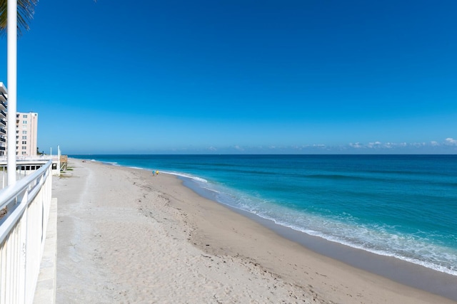 water view featuring a beach view