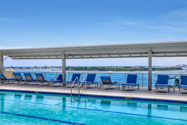 community pool with a patio