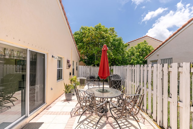 view of patio with grilling area