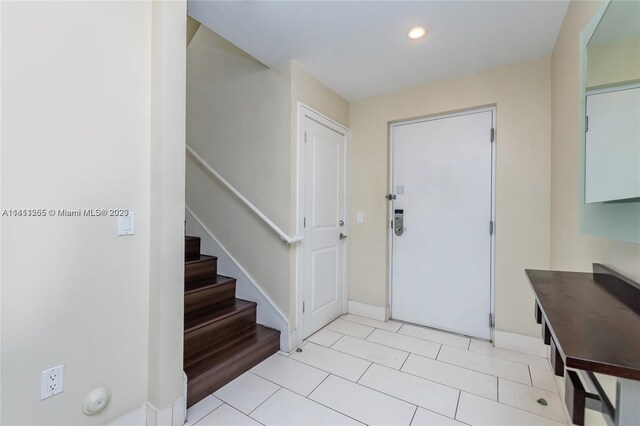 view of tiled entrance foyer