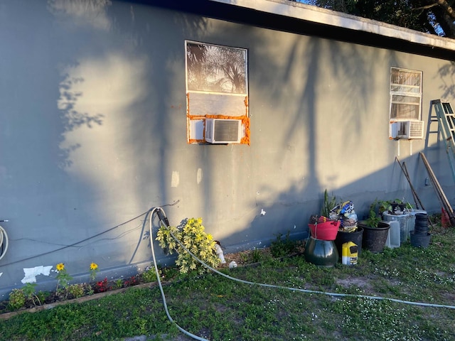 view of property exterior featuring cooling unit