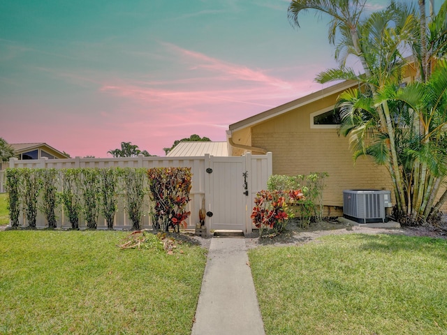 exterior space featuring central AC unit