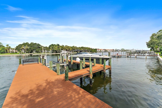 13209 Rolling Green Rd, North Palm Beach, FL 33408 - dock with boat lift and a water view