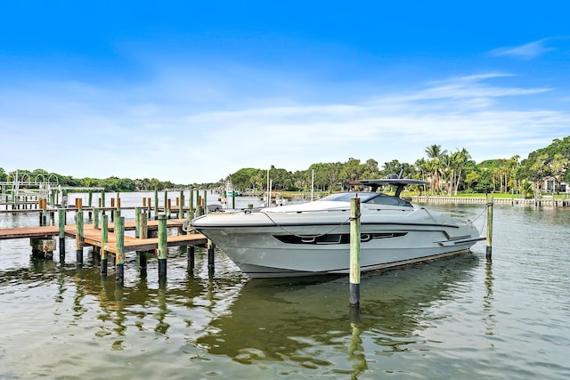 13209 Rolling Green Rd, North Palm Beach, FL 33408 - dock area with a water view and boat lift
