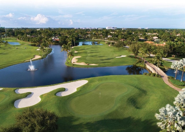 view of property's community with a water view