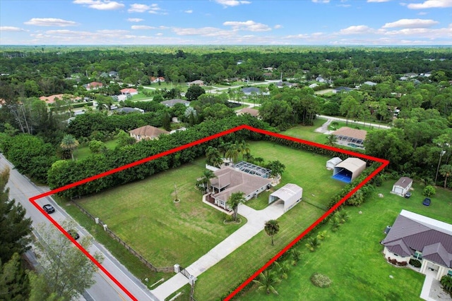 birds eye view of property