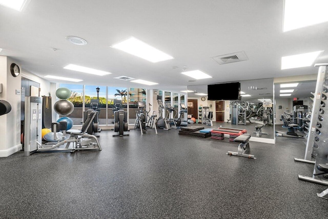 view of exercise room