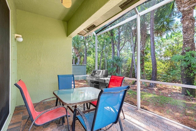 view of sunroom / solarium