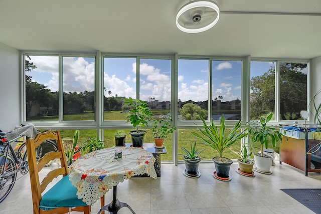 view of sunroom