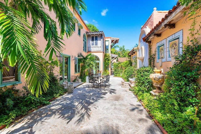 view of patio with a balcony