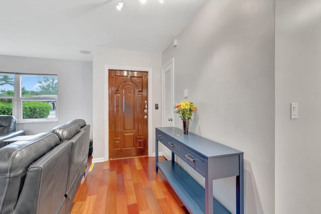 entrance foyer featuring light hardwood / wood-style flooring