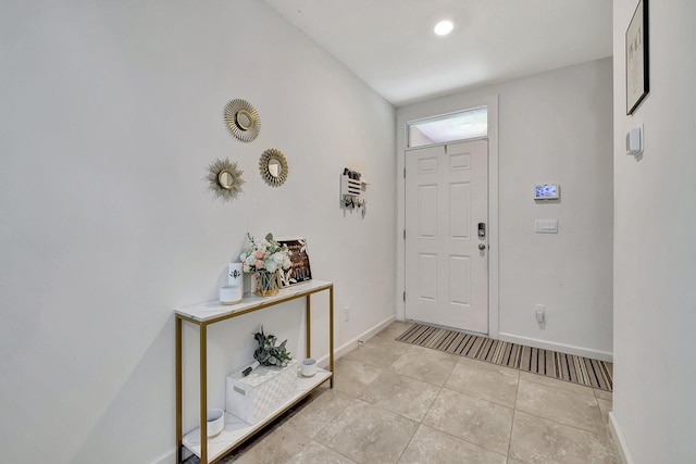 view of tiled foyer