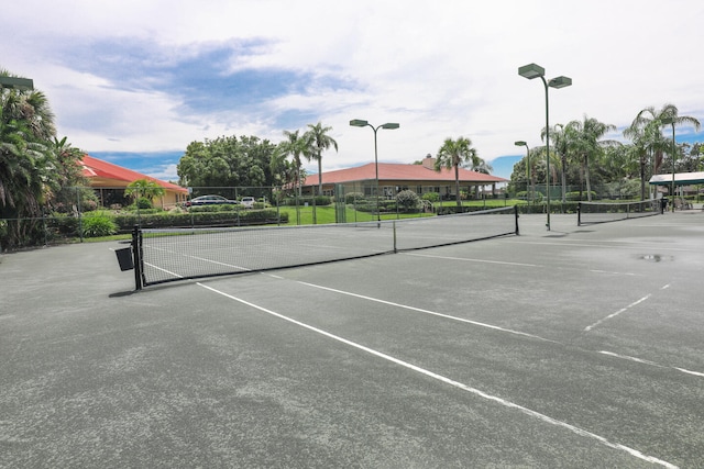 view of tennis court