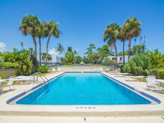 view of pool with a patio