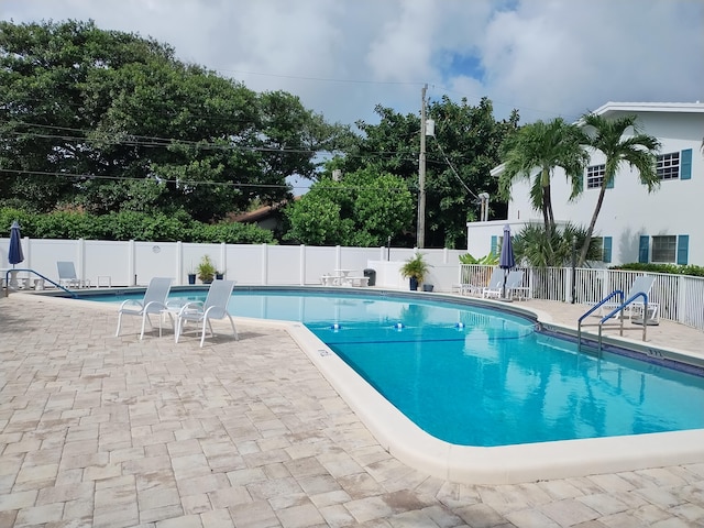 view of pool with a patio